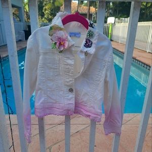 Monnalisa girls ombre jean jacket in size 5